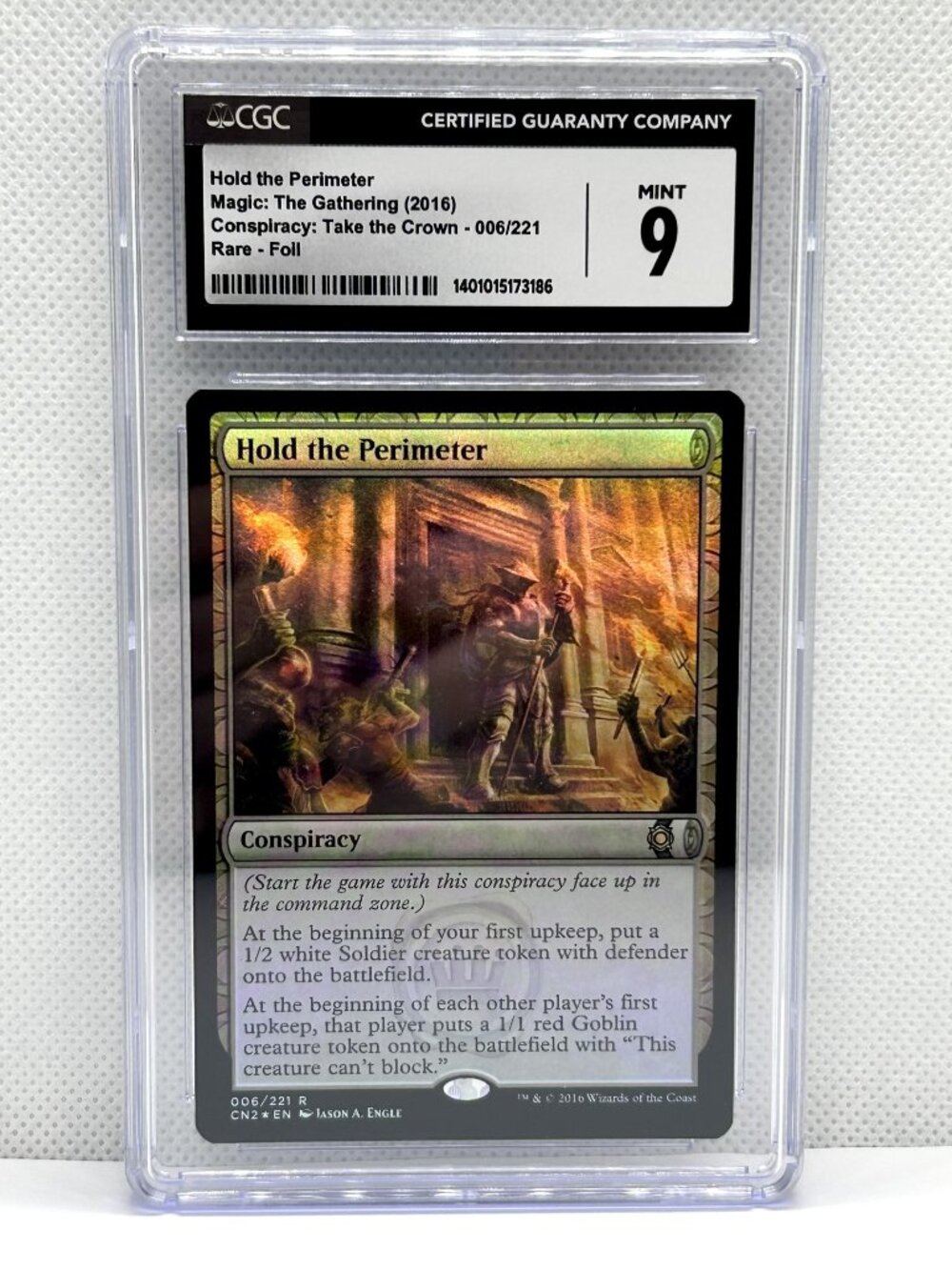 Hold the Perimeter Rare Foil Conspiracy: Take the Cro 2016 CGC Graded 9 Mint MTG